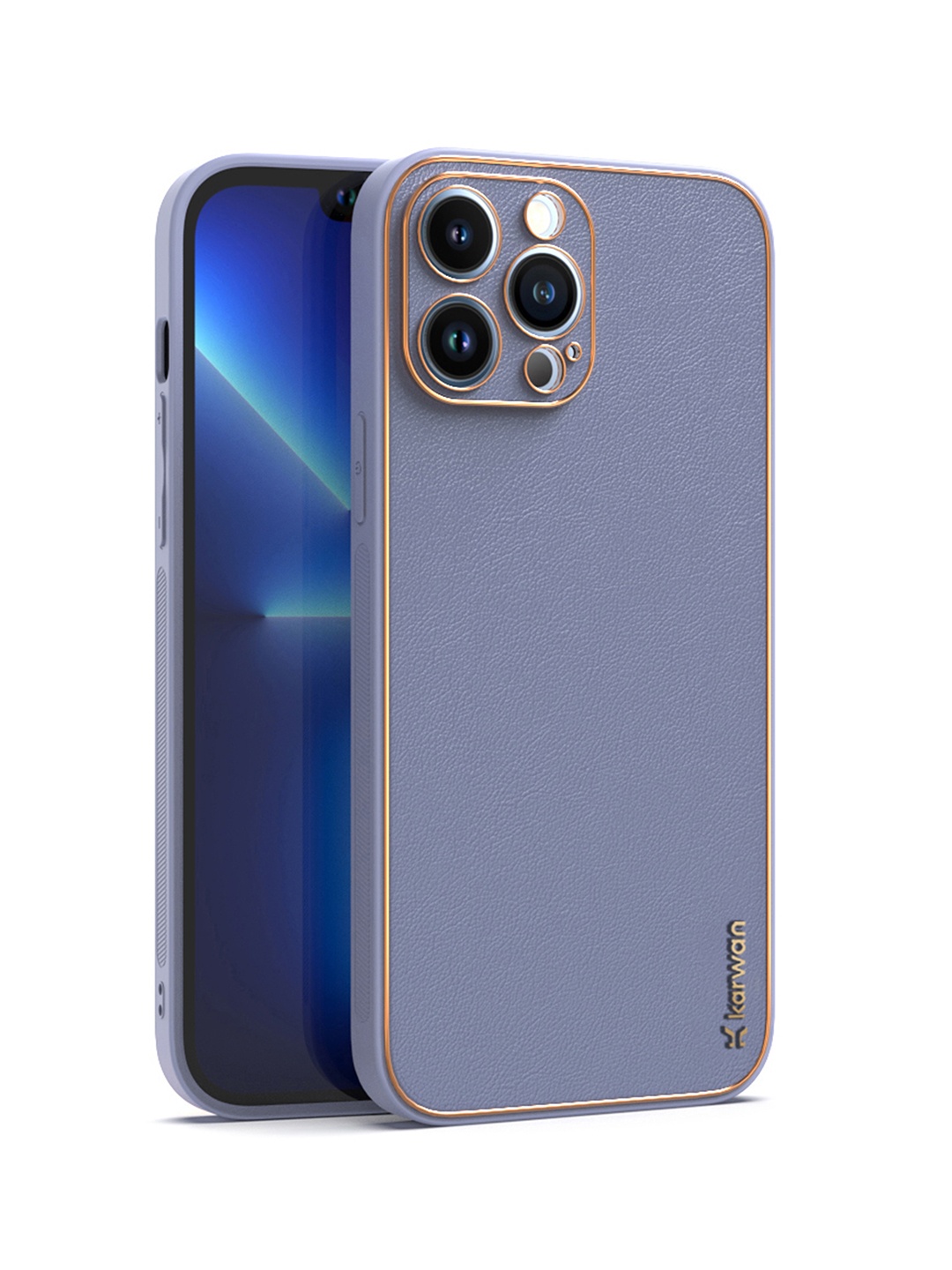 

Karwan Purple Leather iPhone 13 Pro Max Back Case