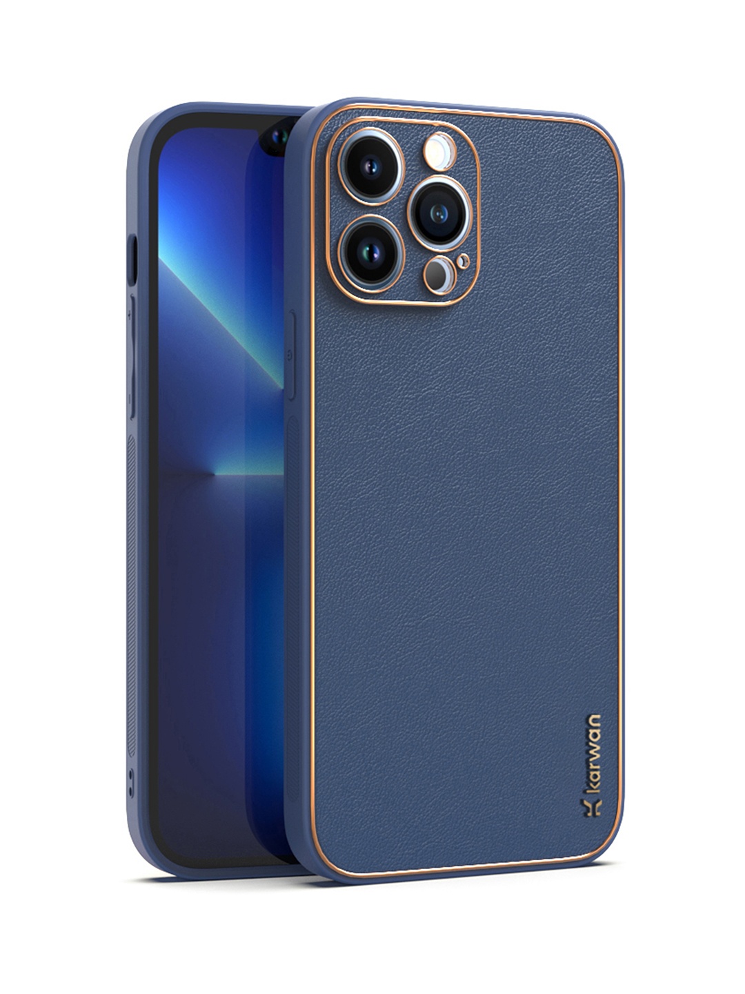 

Karwan Blue Leather iPhone 11 Pro Back Case