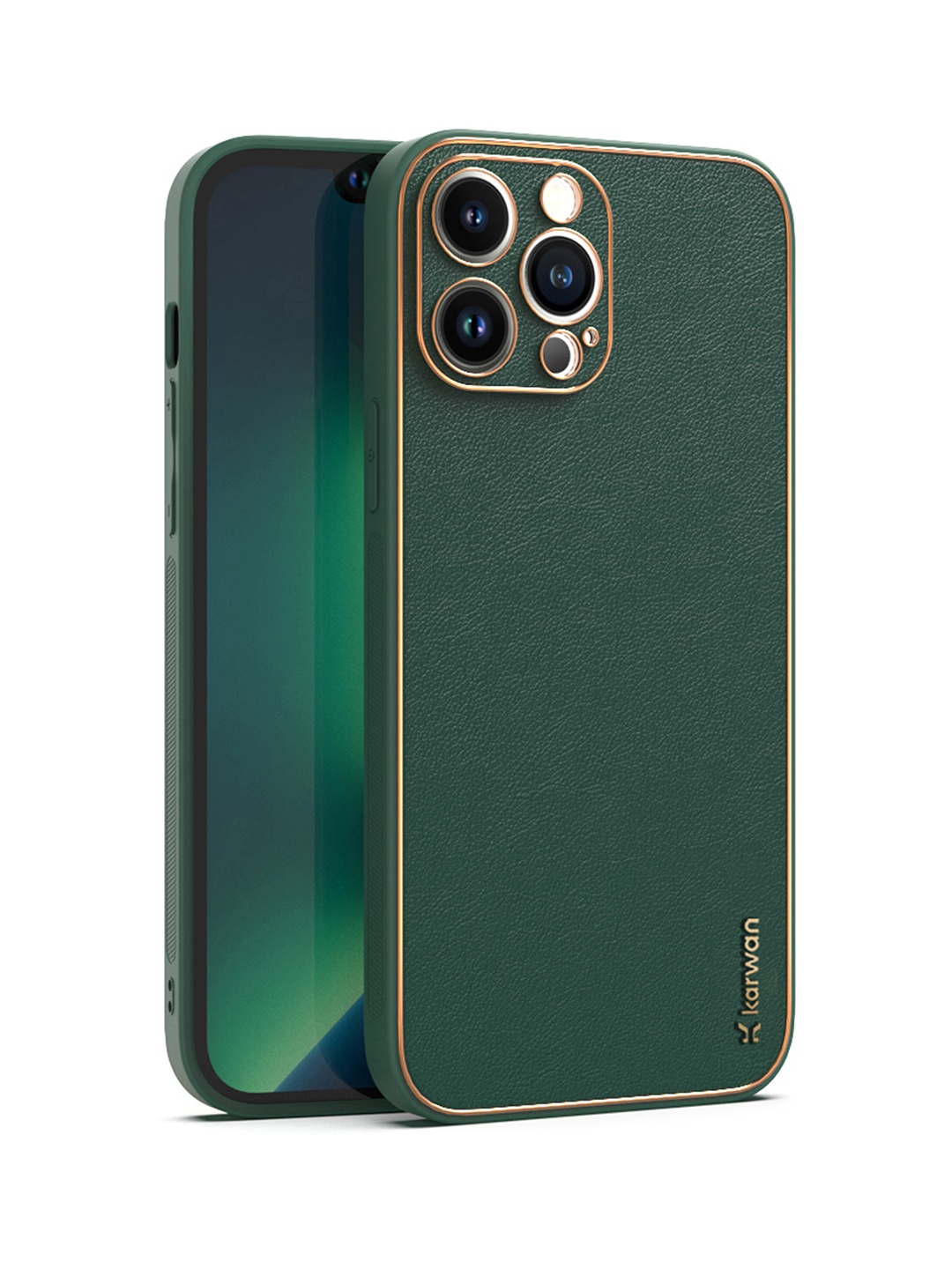 

Karwan Green & Gold iPhone 11 Pro Max Shock Proof Leather Back Cover