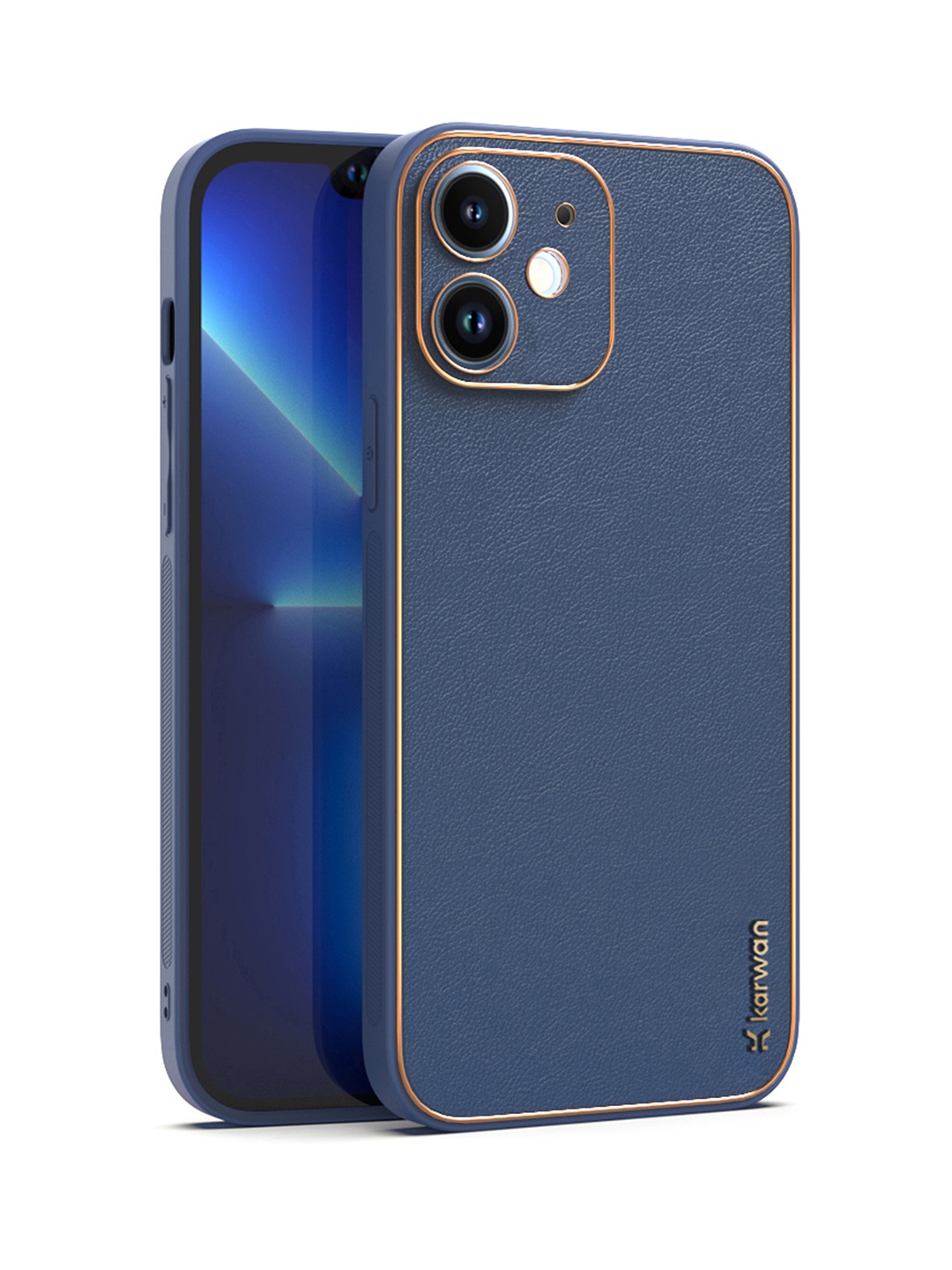 

Karwan Blue & Gold iPhone 12 Mini Phone Back Cover