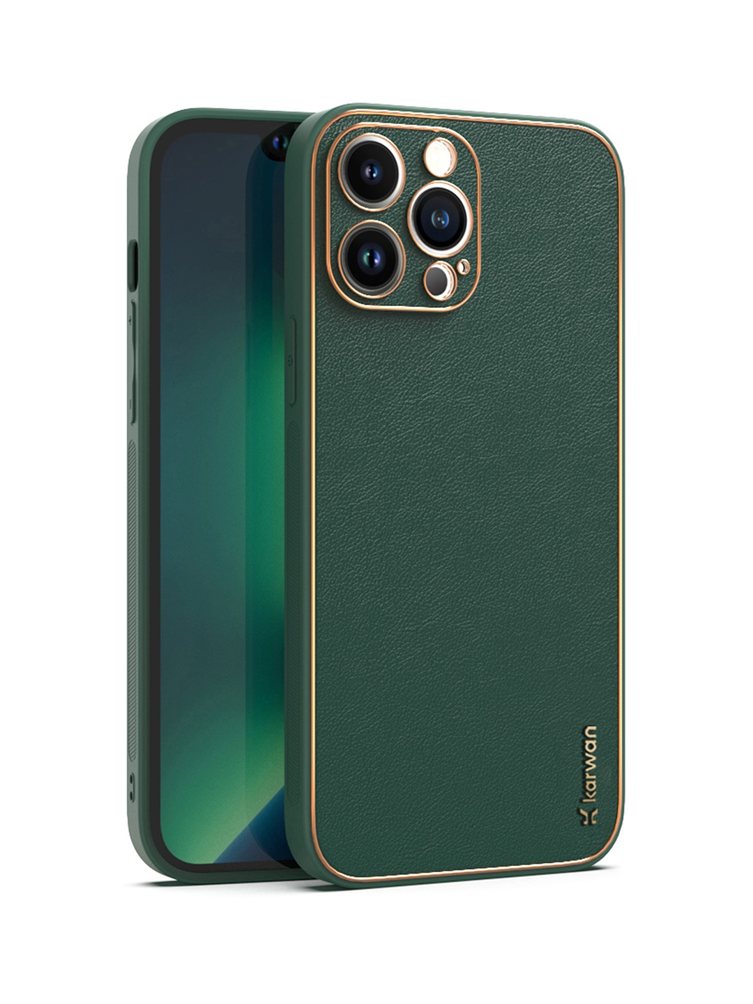 

Karwan Green & Gold iPhone 12 Pro Phone Back Cover
