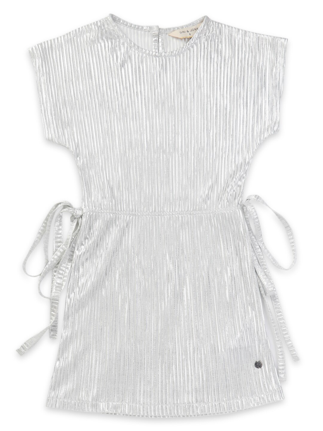 

Gini and Jony Girls Sleeveless Round Neck Cotton A-Line Dress, Grey