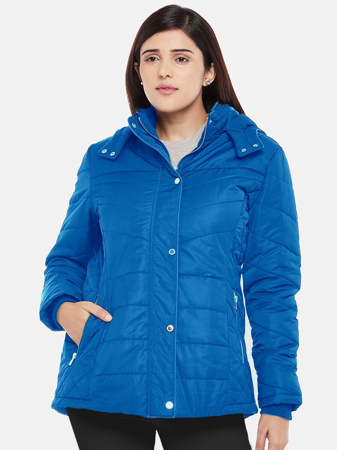 

Kosha Women Blue Water Resistant Padded Jacket