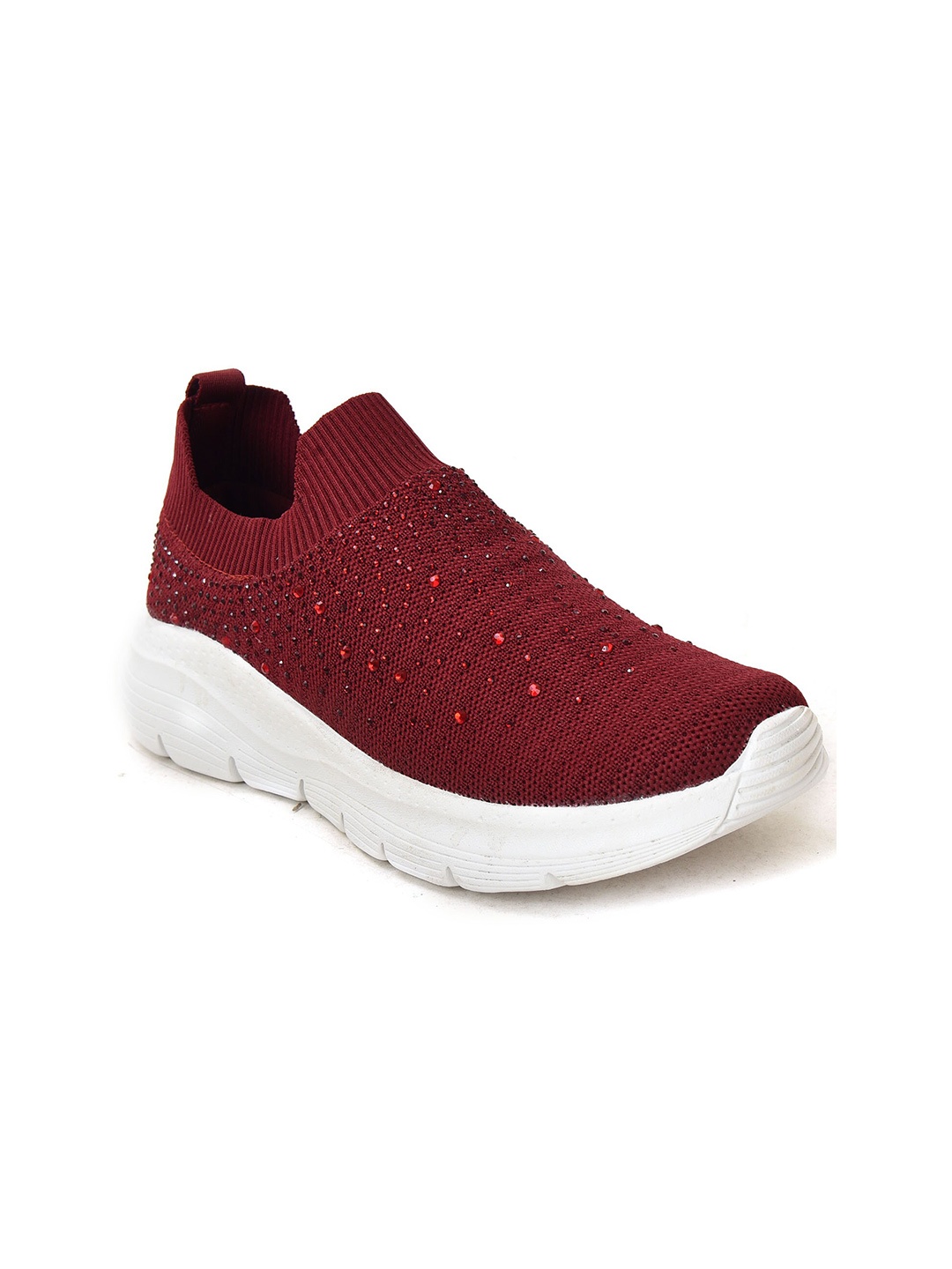 

IMPAKTO Women Red Mesh Running Non-Marking Shoes