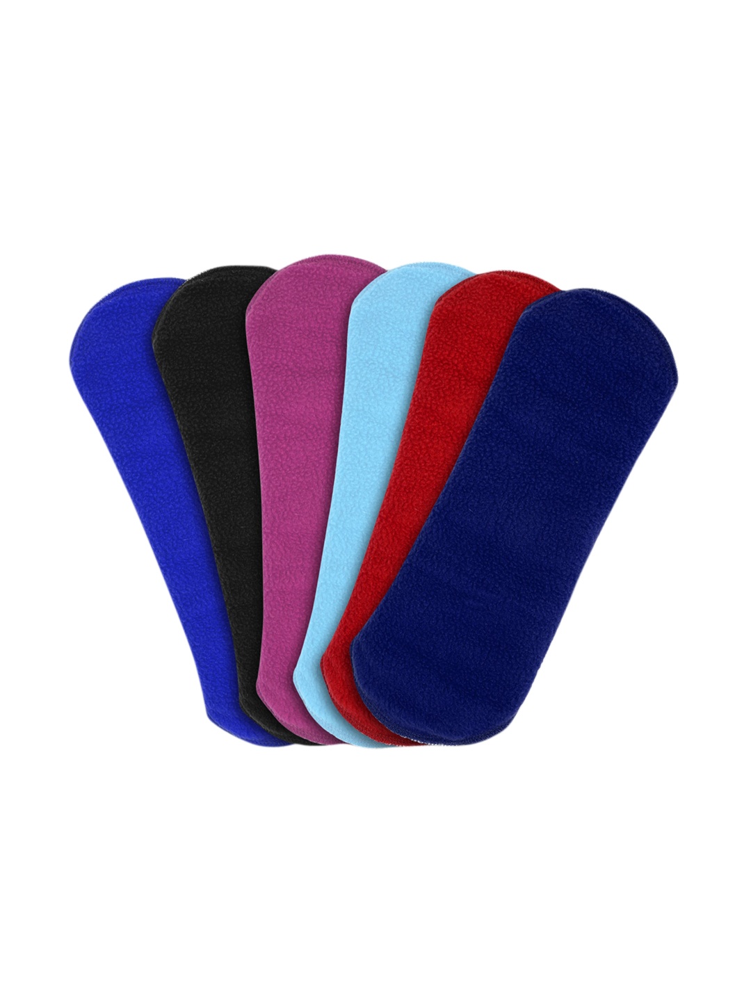 

CareDone Women Set Of 6 Very Absorbent & No-Leak Layer Reusable Sanitary Cloth Pads, Blue