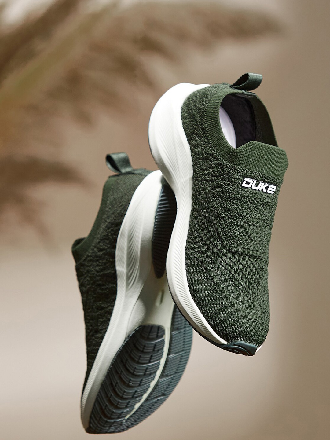 

Duke Women Olive Green Textile Running Shoes