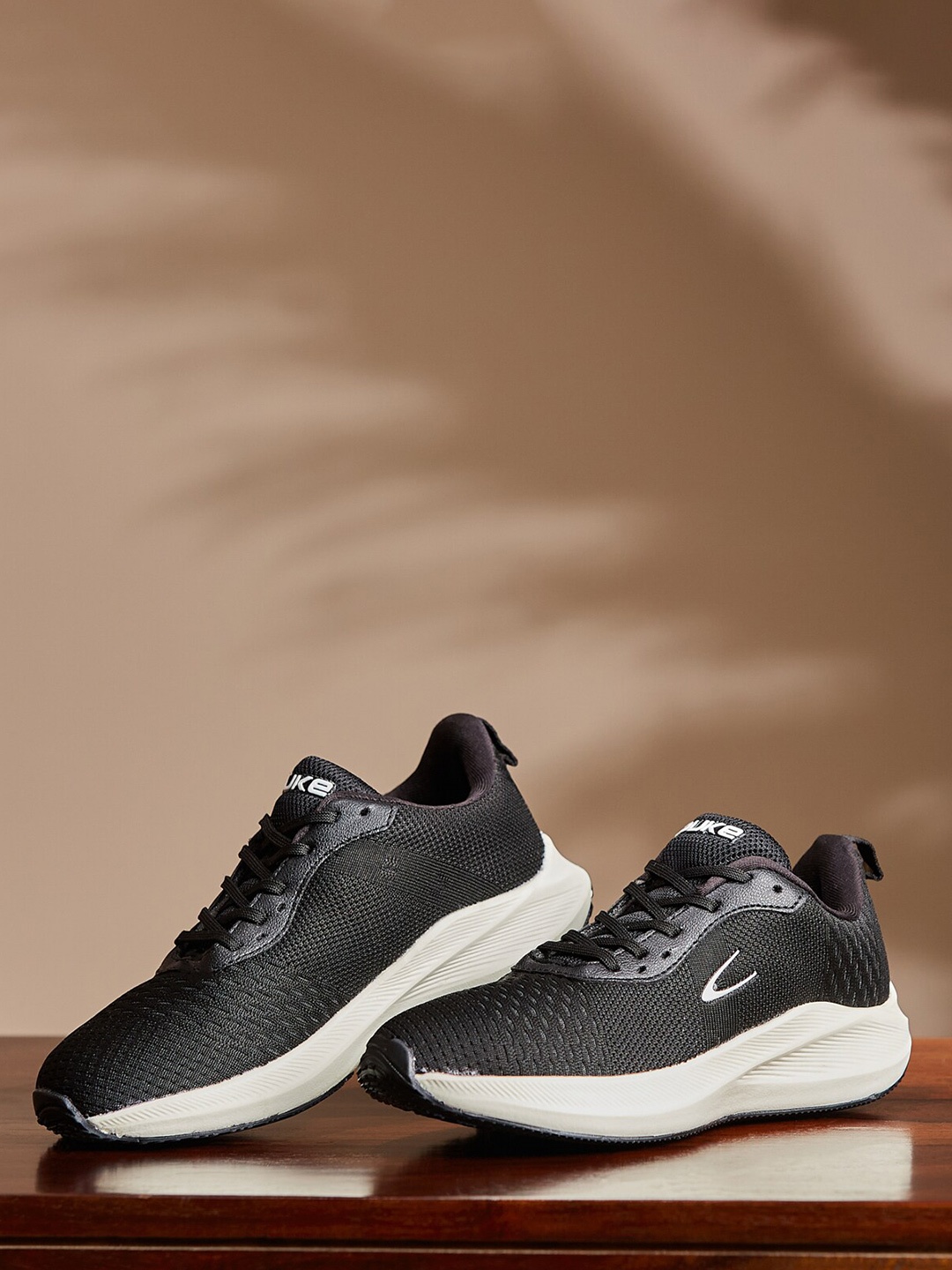 

Duke Women Black Textile Running Shoes