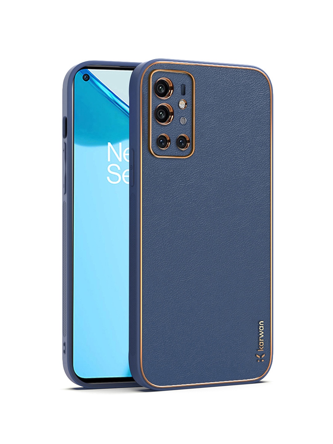 

Karwan Blue Leather OnePlus 9 Pro Back Case
