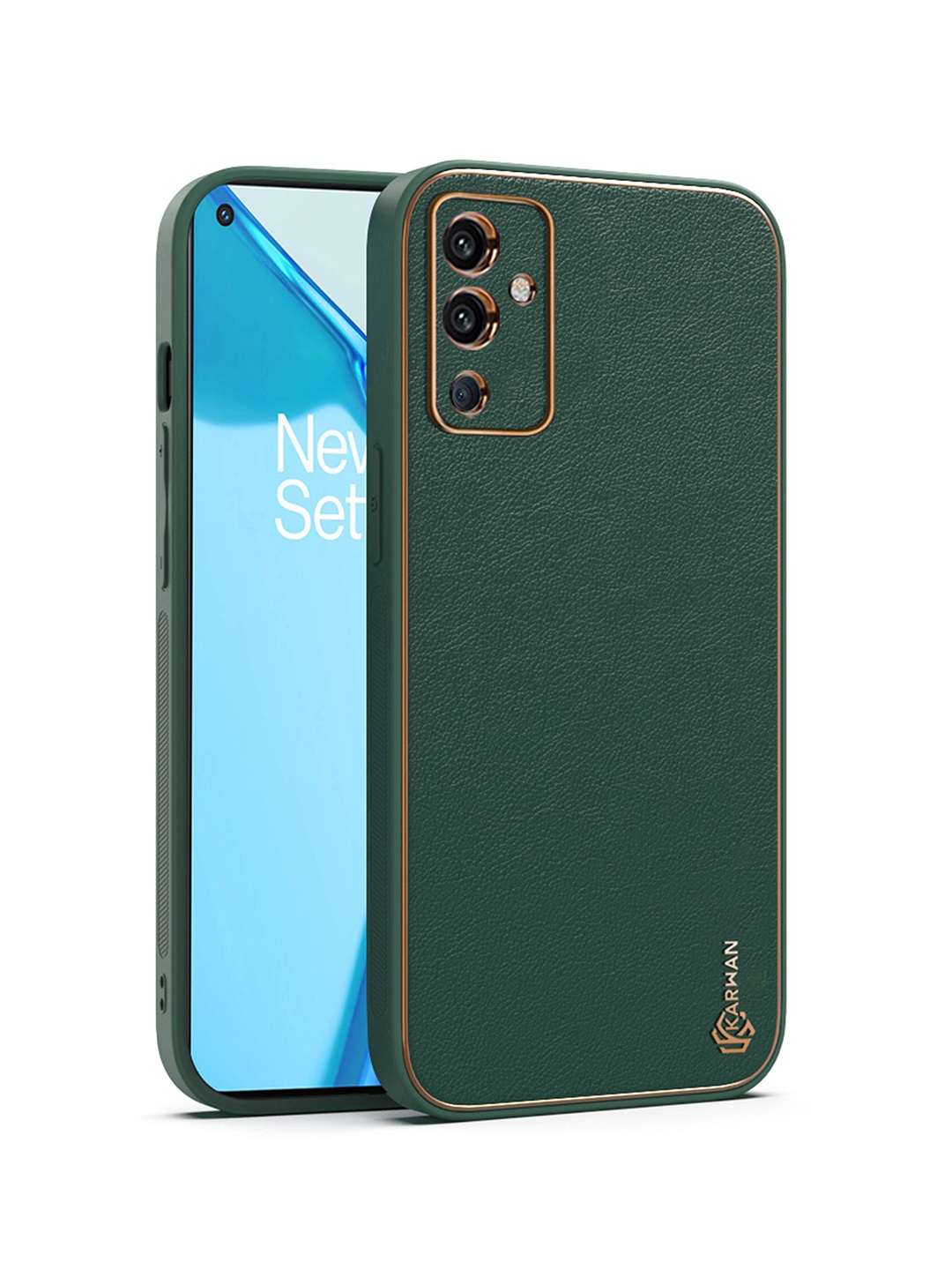 

Karwan Green Leather OnePlus 9 Back Case