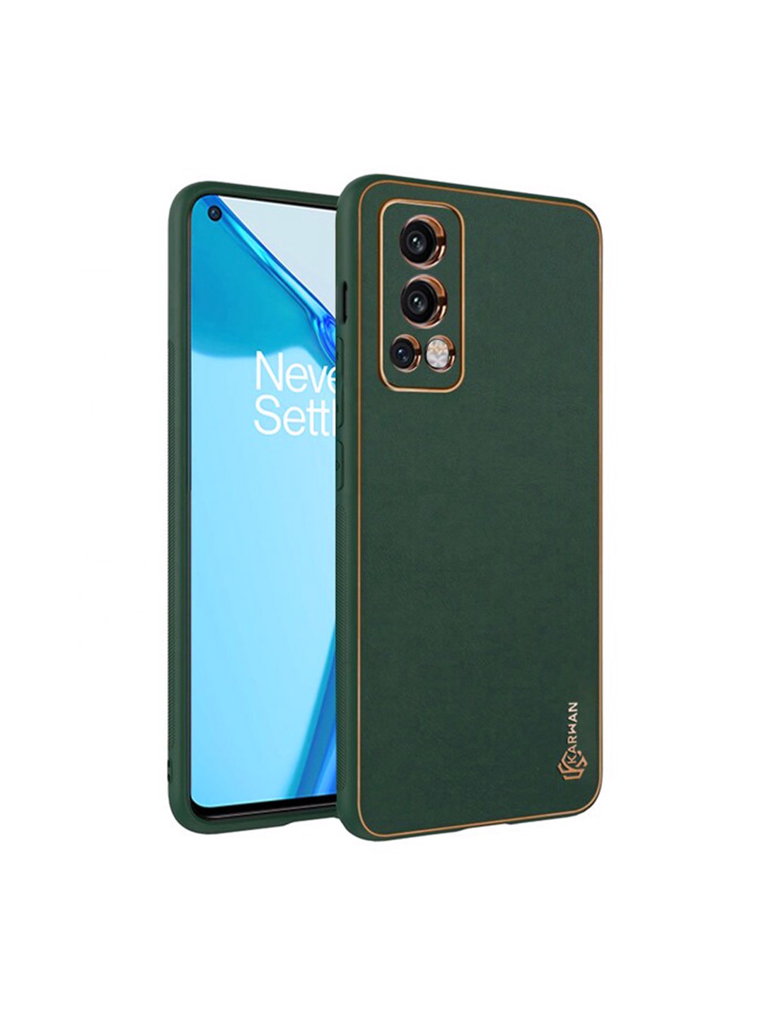 

Karwan Green Leather OnePlus Nord 2 Back Case