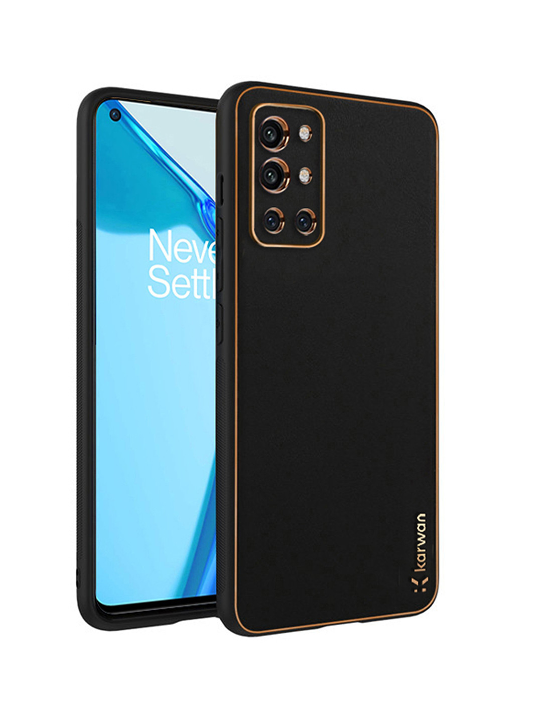 

Karwan Black Leather OnePlus 8T Back Case