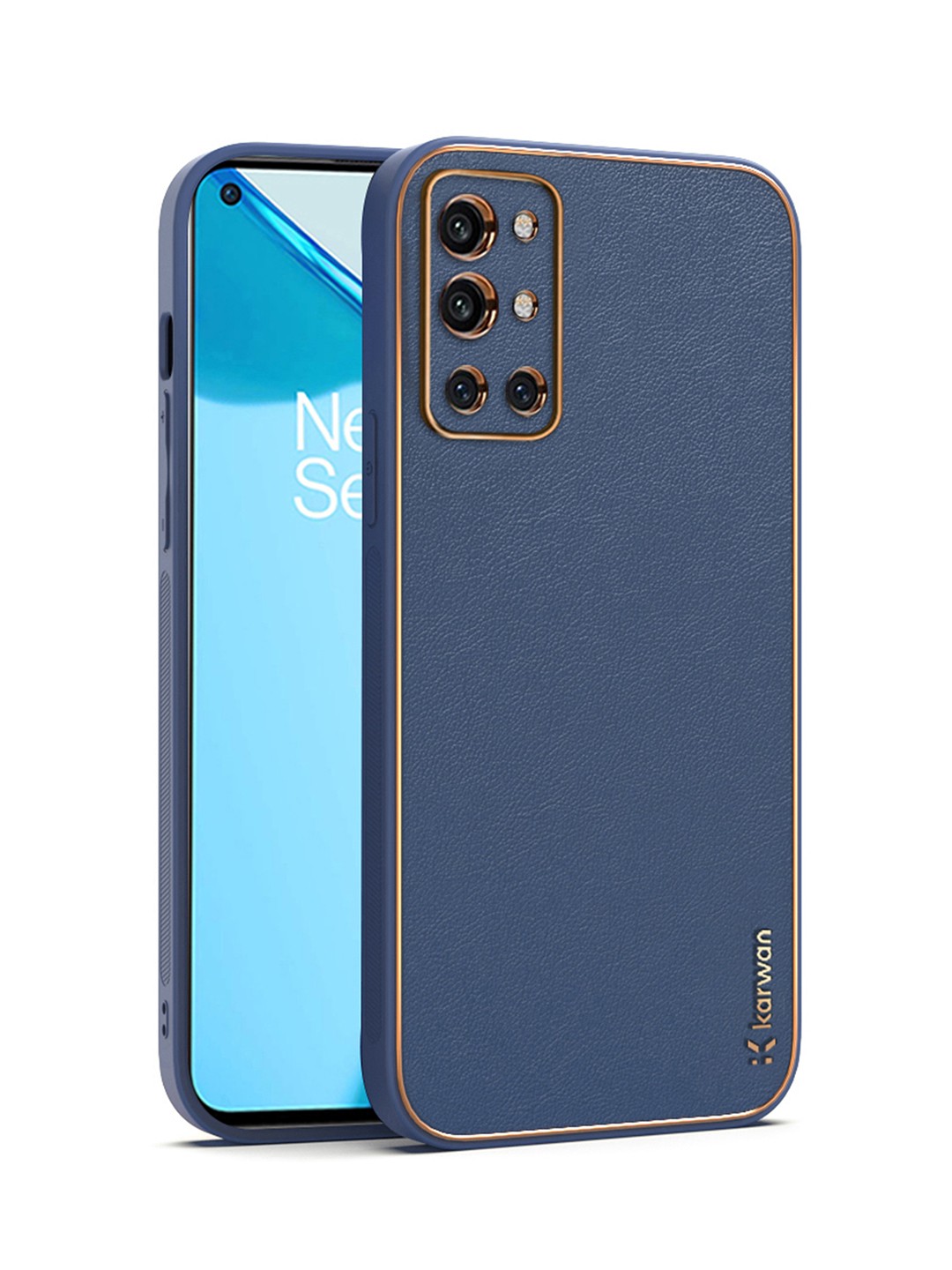 

Karwan Blue Leather OnePlus 8T Back Case