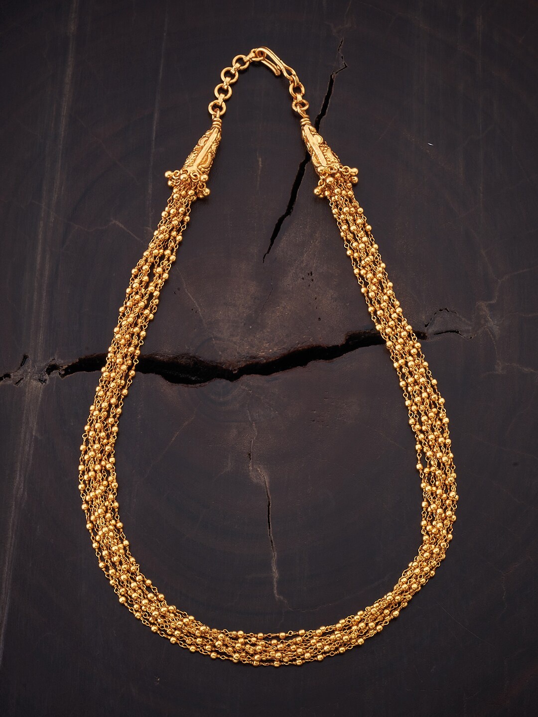 

Kushal's Fashion Jewellery Gold-Toned Silver Temple Necklace