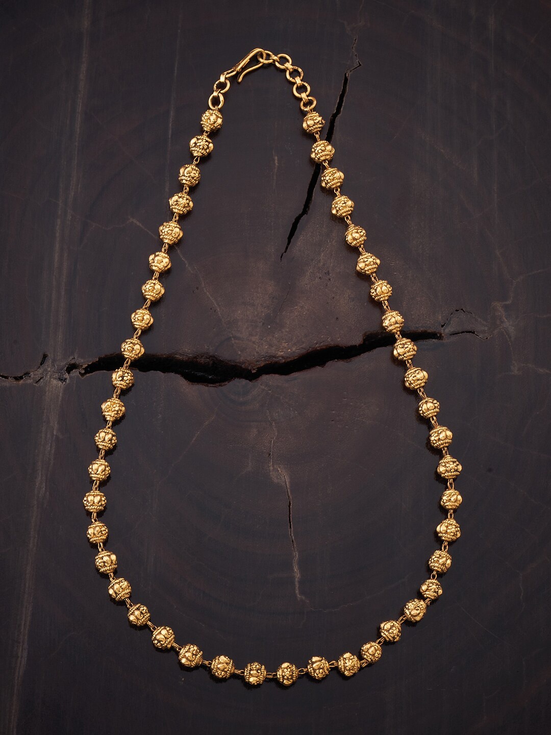 

Kushals Fashion Jewellery Gold-Toned Silver Rhodium-Plated Temple Necklace