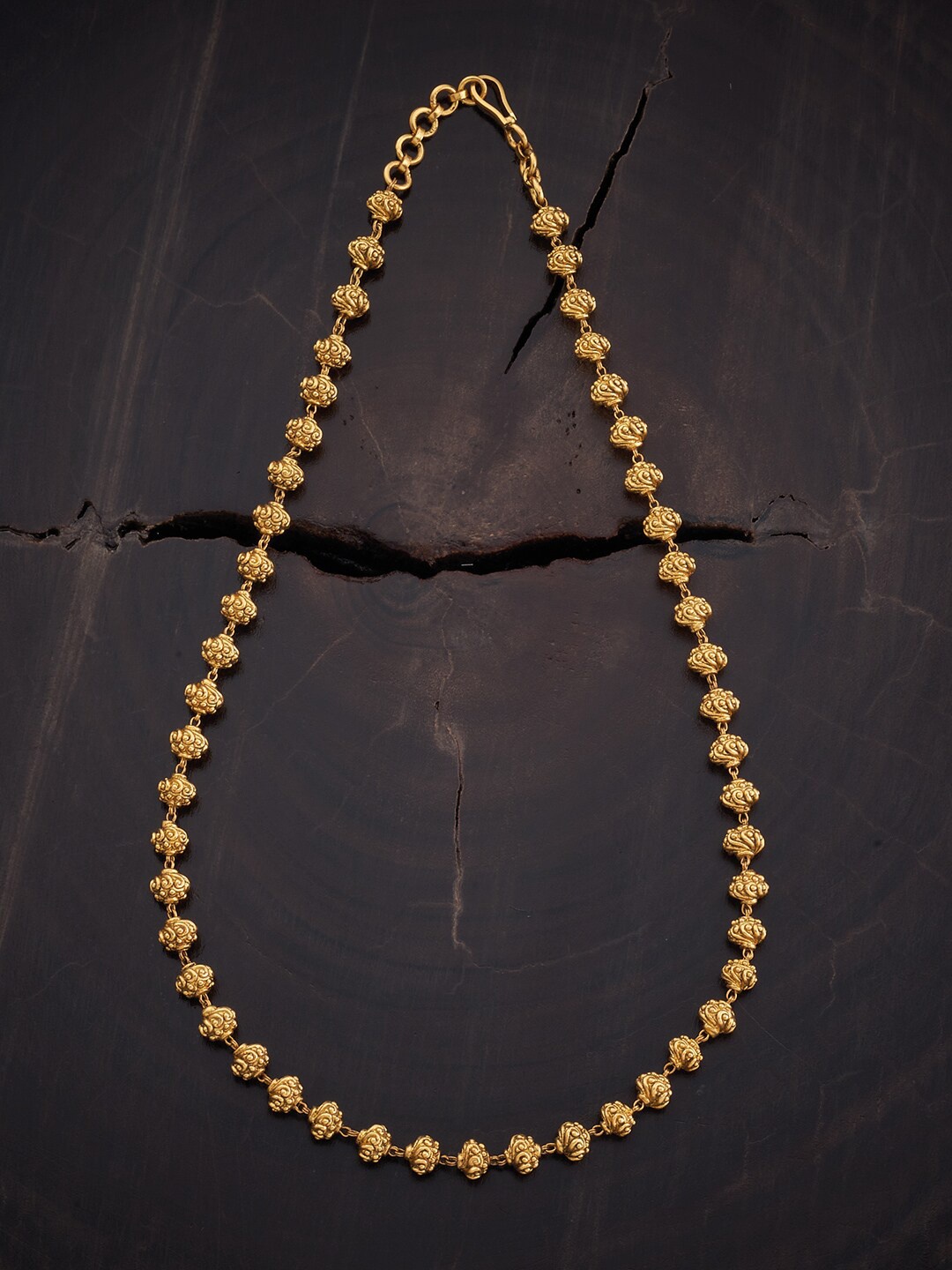

Kushals Fashion Jewellery Gold-Toned Silver Gold-Plated Temple Necklace