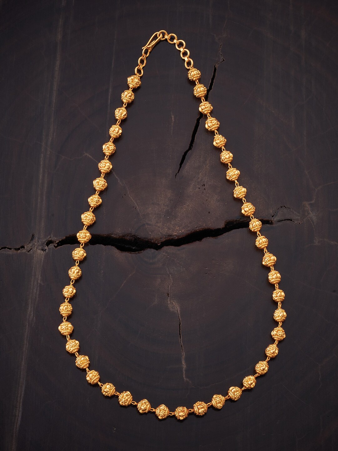 

Kushals Fashion Jewellery Gold-Toned Silver Temple Necklace