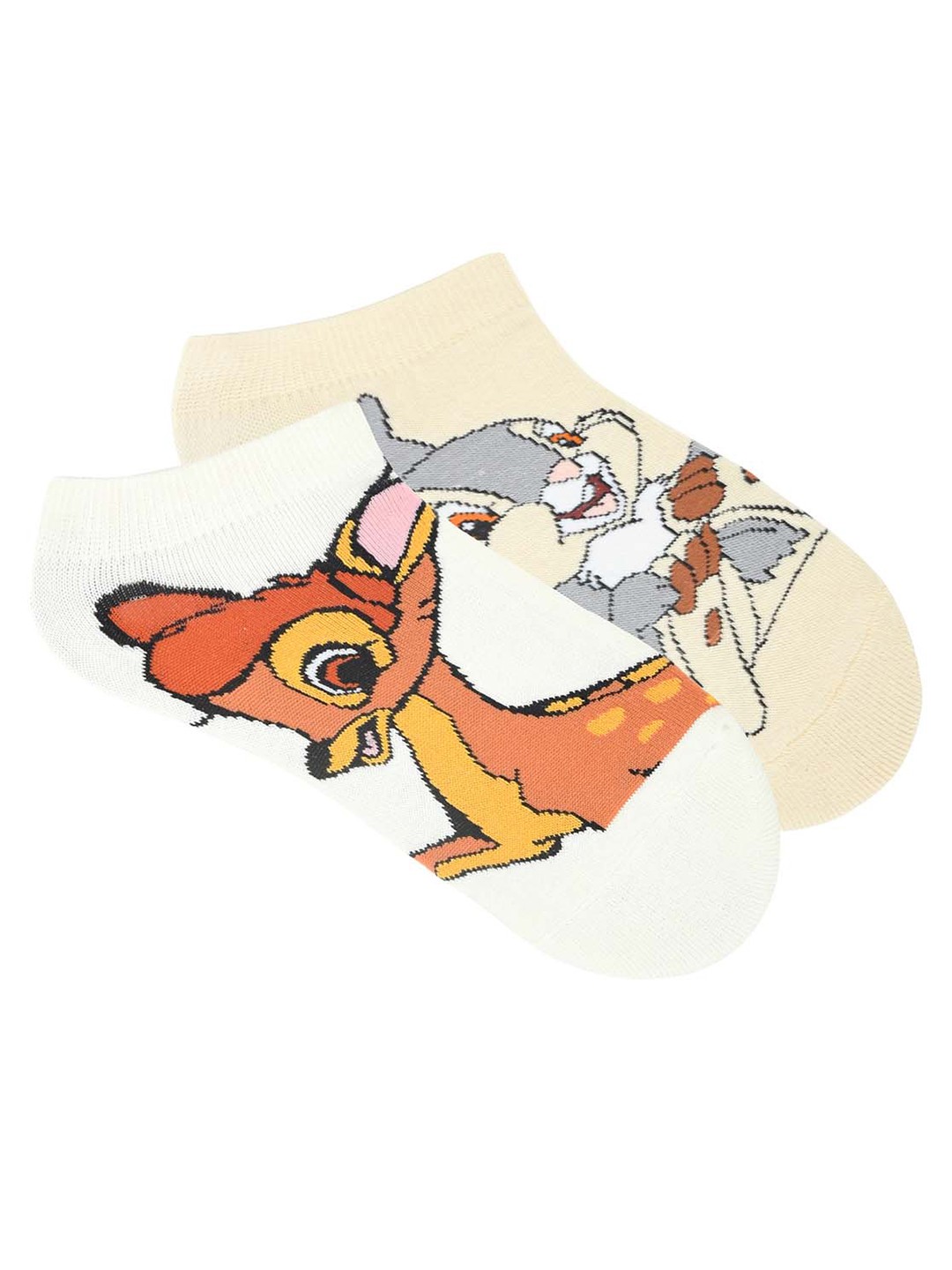 

Balenzia x Disney Women Pack of 2 Yellow & White Ankle Length Socks