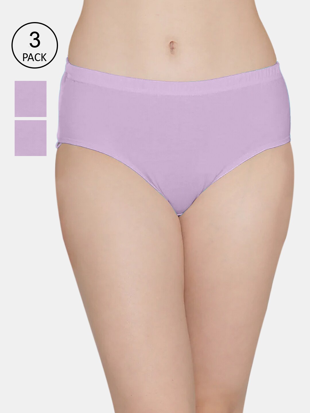 

Kalyani Women Pack Of 3 Lavender Hipster Briefs