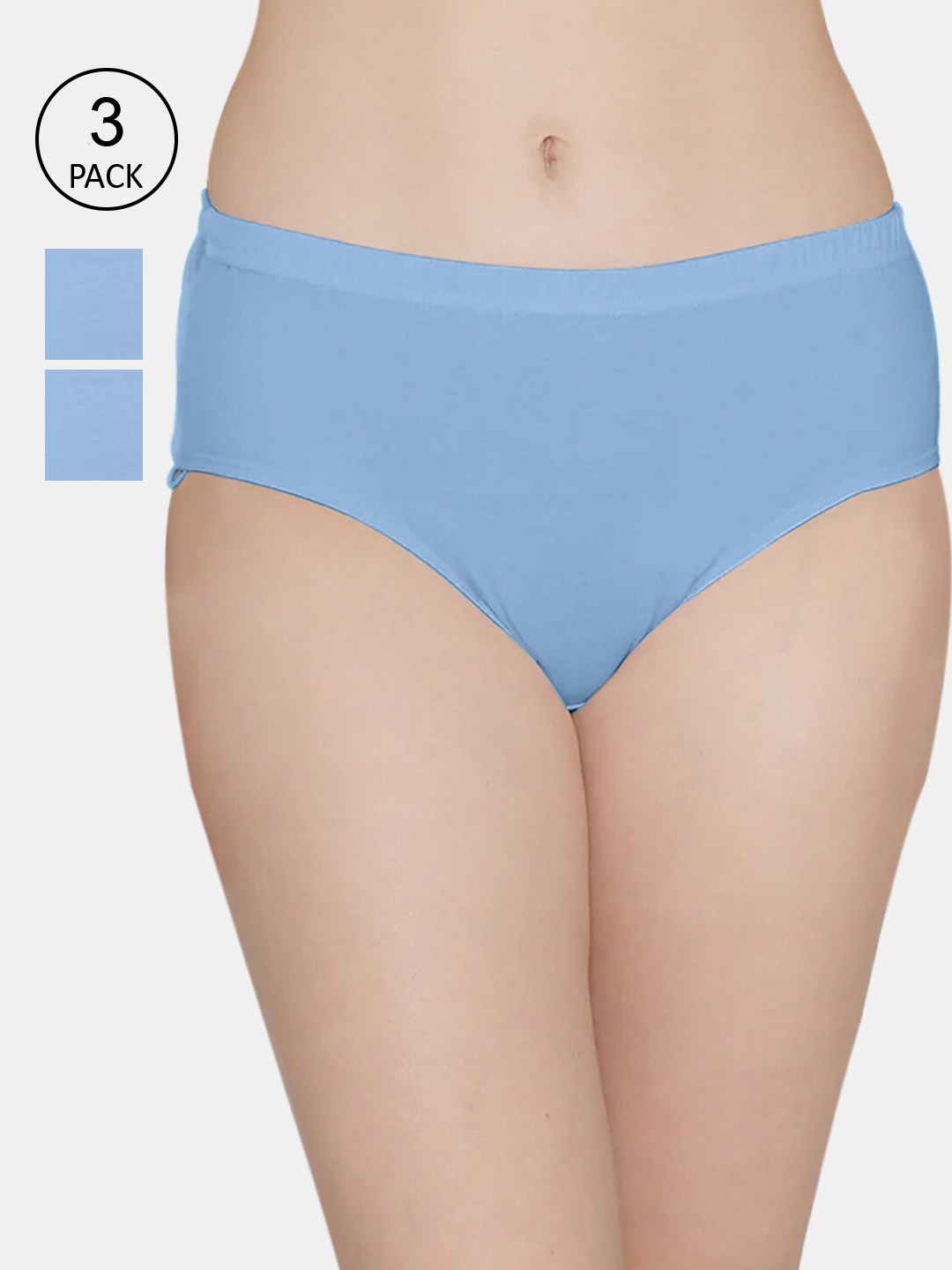 

Undrdawg Women Pack Of 3 Blue Hipster Briefs