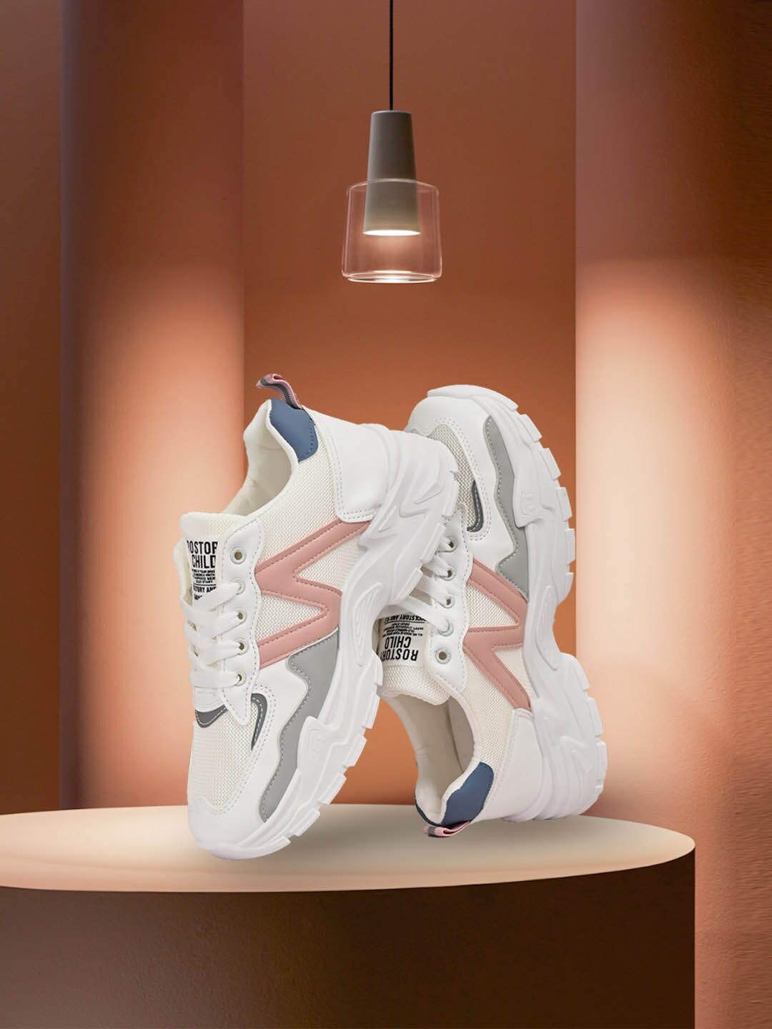 

Jove Women White Colourblocked Sneakers