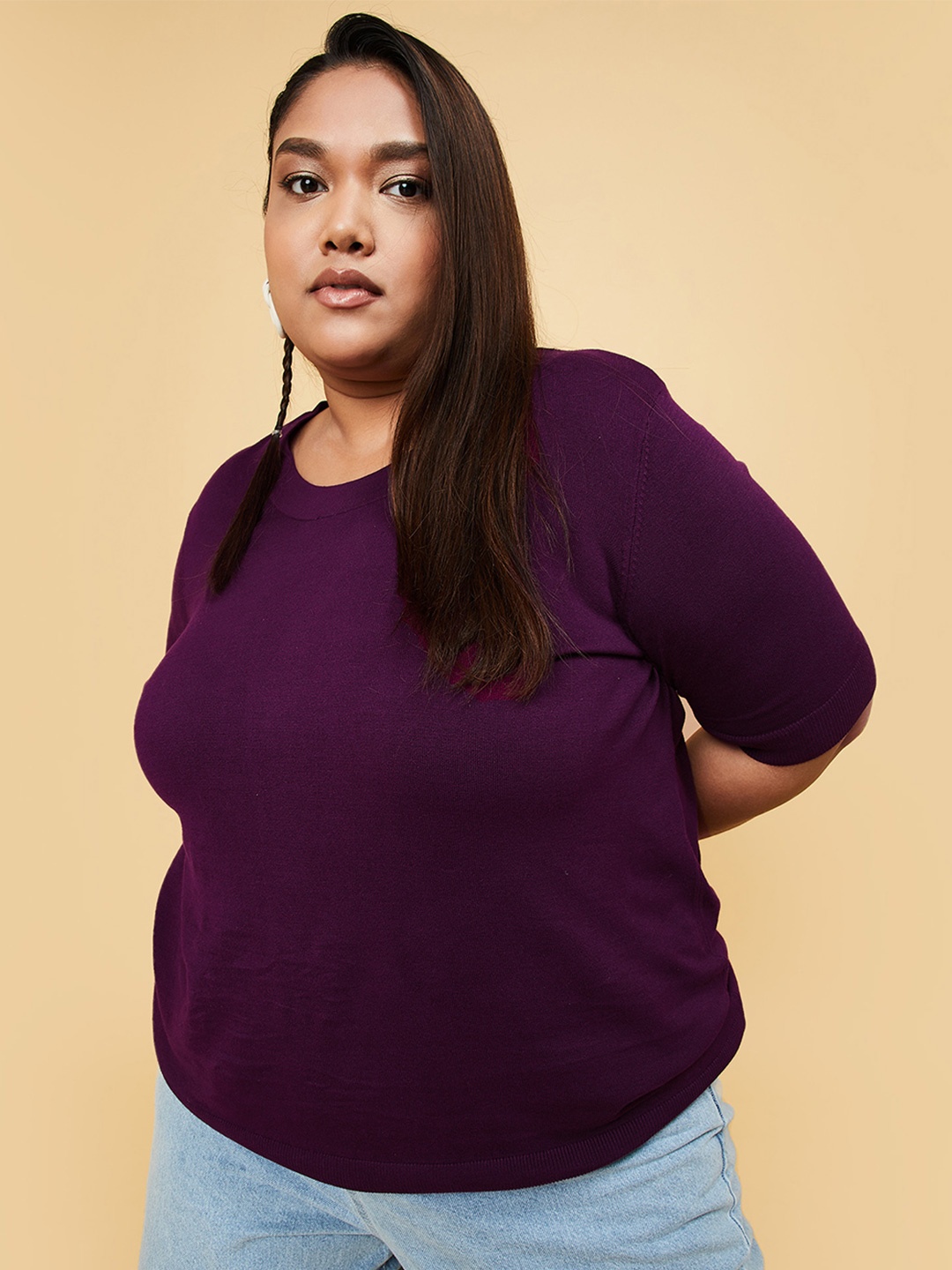 

max Women Purple T-shirt