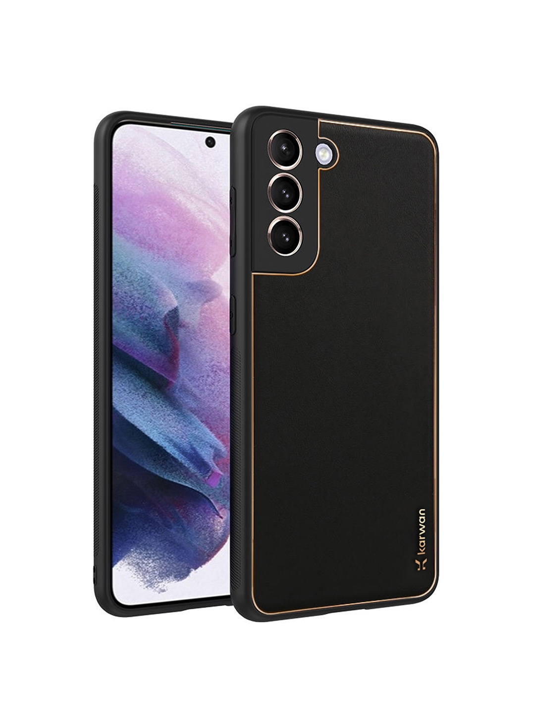 

Karwan Black Leather SAMSUNG Galaxy S22 Plus Back Case
