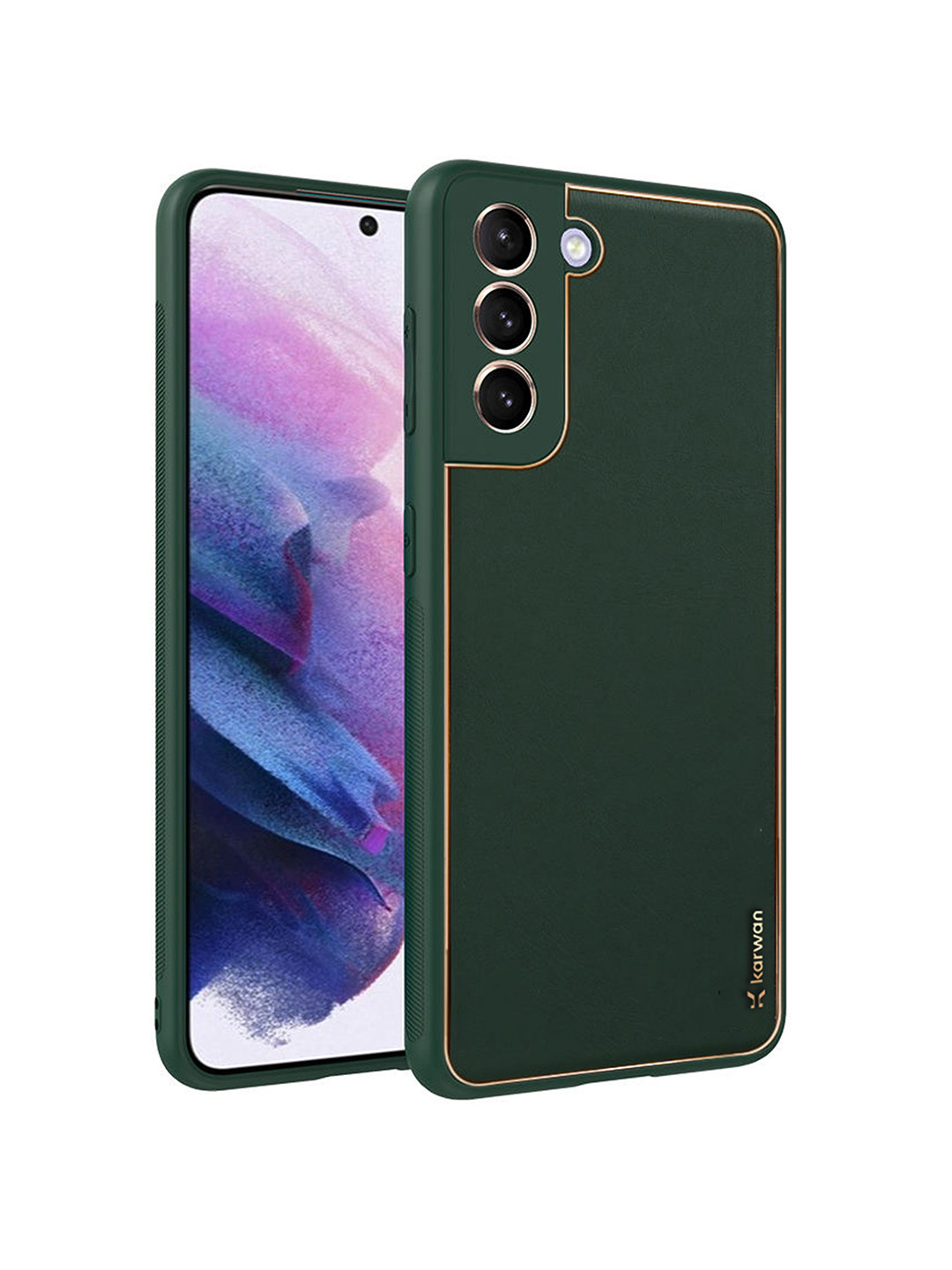 

Karwan Green Leather Samsung Galaxy S21 FE Back Case