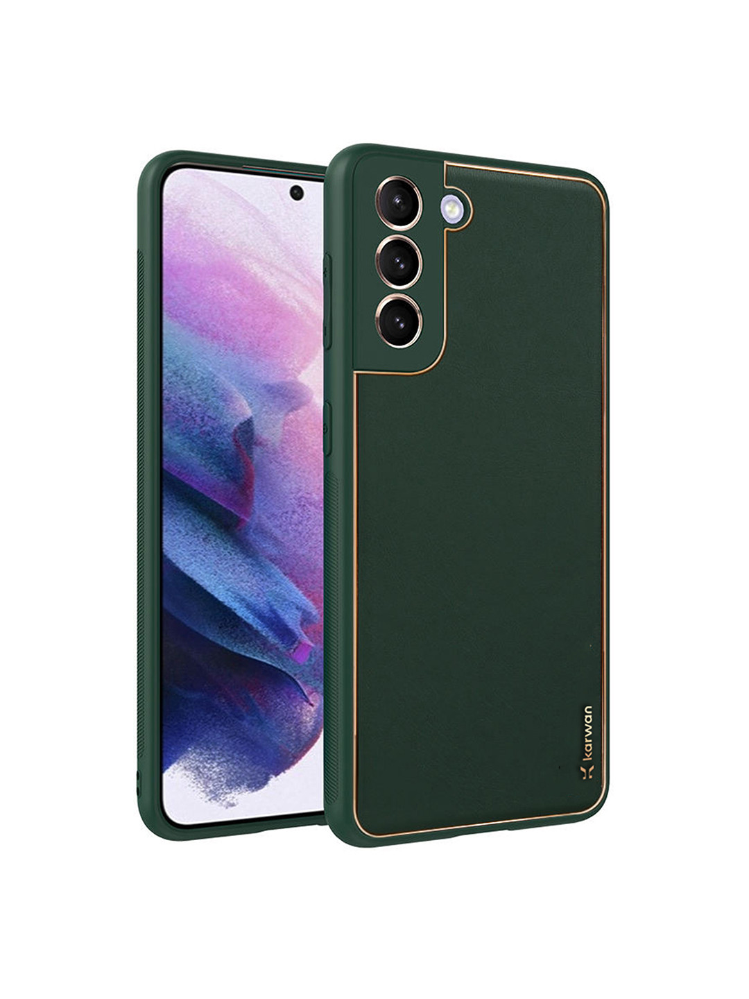 

Karwan Green Solid Samsung Galaxy S21 Shock Proof Leather Back Cases