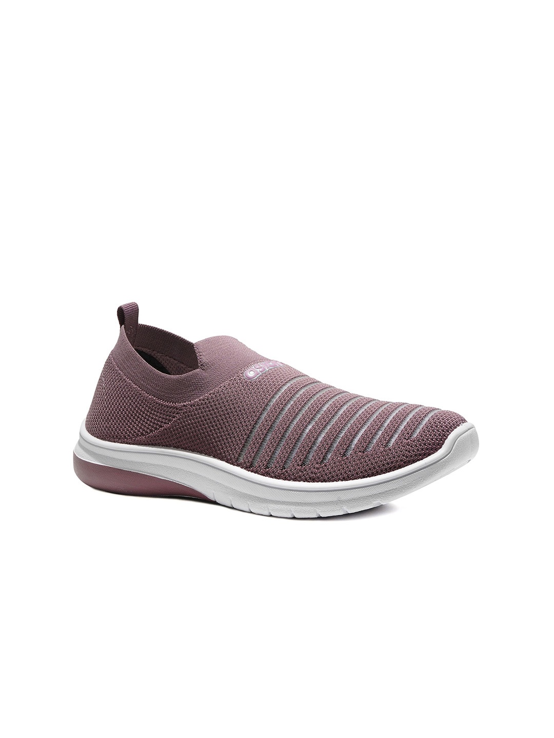 

ASIAN Women Mauve Woven Design Lightweight Slip-On Sneakers