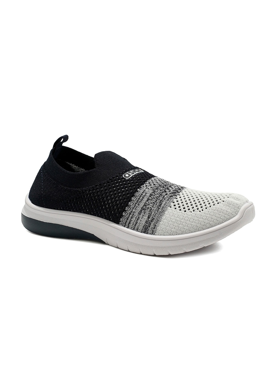

ASIAN Women Navy Blue Woven Design Lightweight Slip-On Sneakers