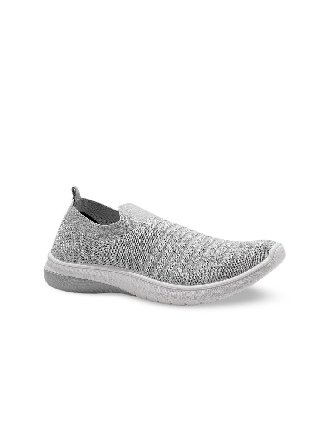 

ASIAN Women Grey Woven Design Lightweight Slip-On Sneakers