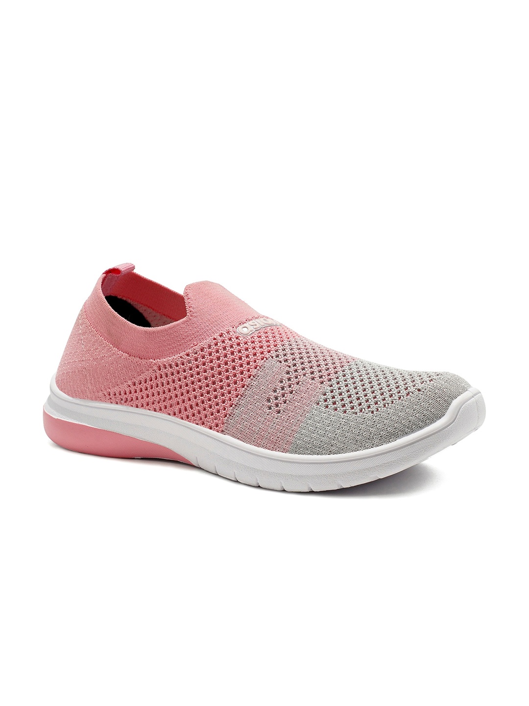 

ASIAN Women Grey Woven Design Lightweight Slip-On Sneakers