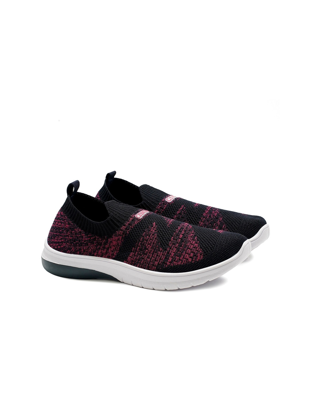 

ASIAN Women Navy Blue Woven Design Lightweight Slip-On Sneakers