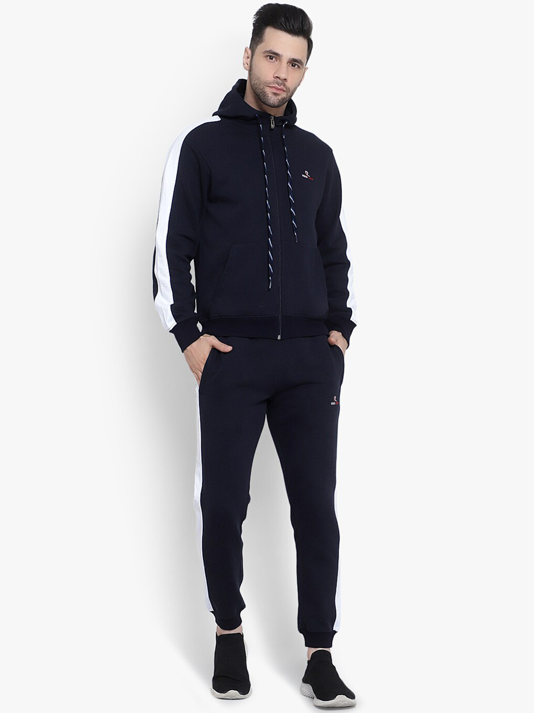 

Reich Color Men Navy blue & White Colourblocked Tracksuits