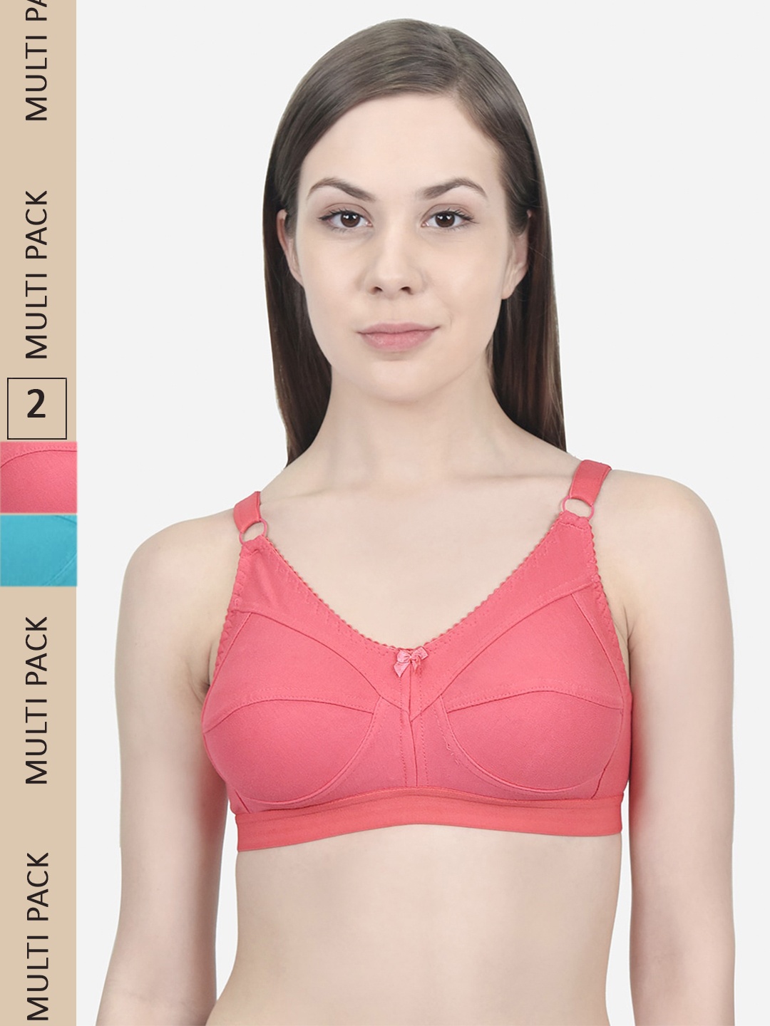 

Innocence Fuchsia & Teal Pack of 2 Non Padded Non wired Bra