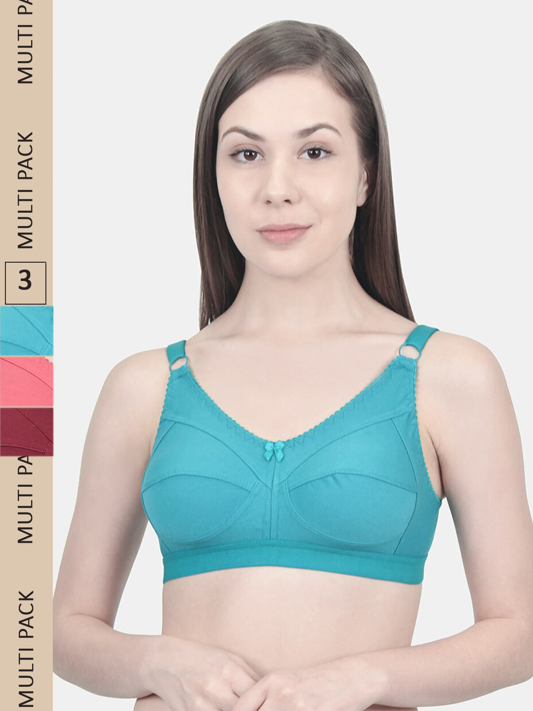 

Innocence Fuchsia & Burgundy Pack of 2 Non Padded Non wired Bra
