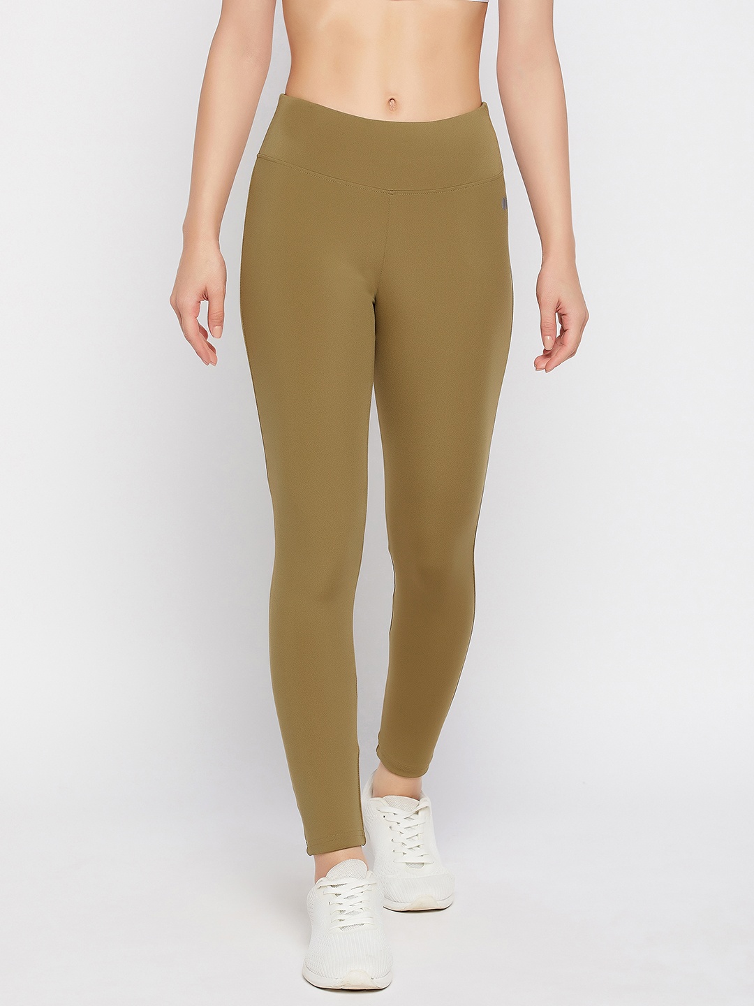 

Clovia Women Olive Green Solid High Waist Tights