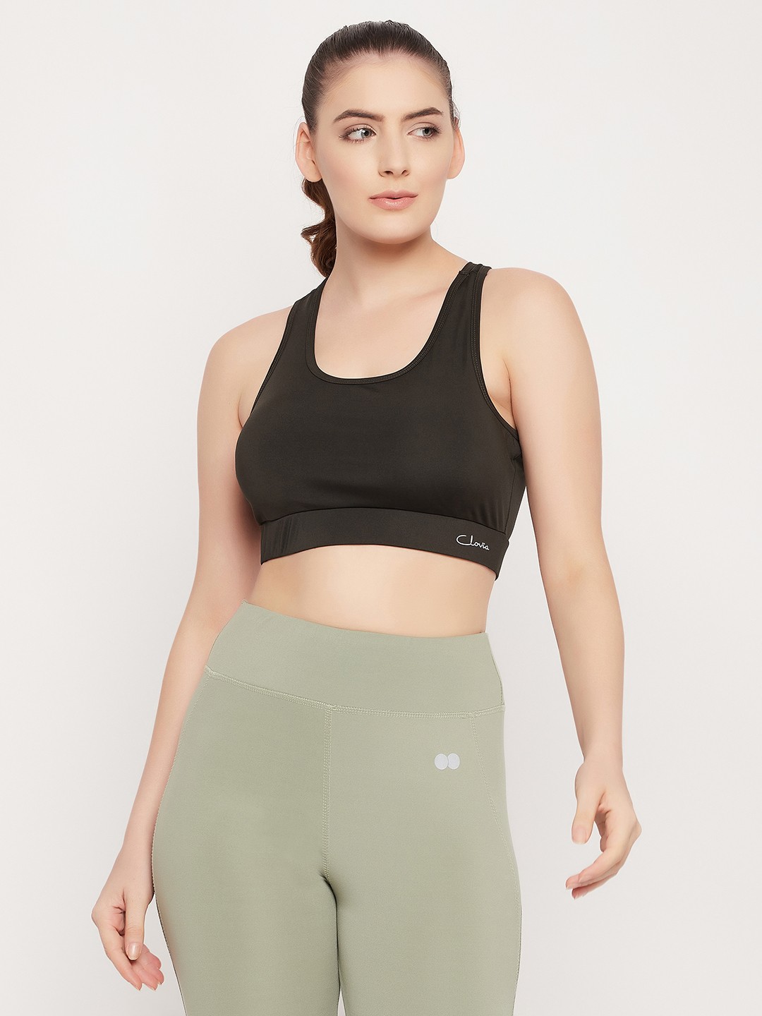 

Clovia Olive Green Bra Lightly Padded