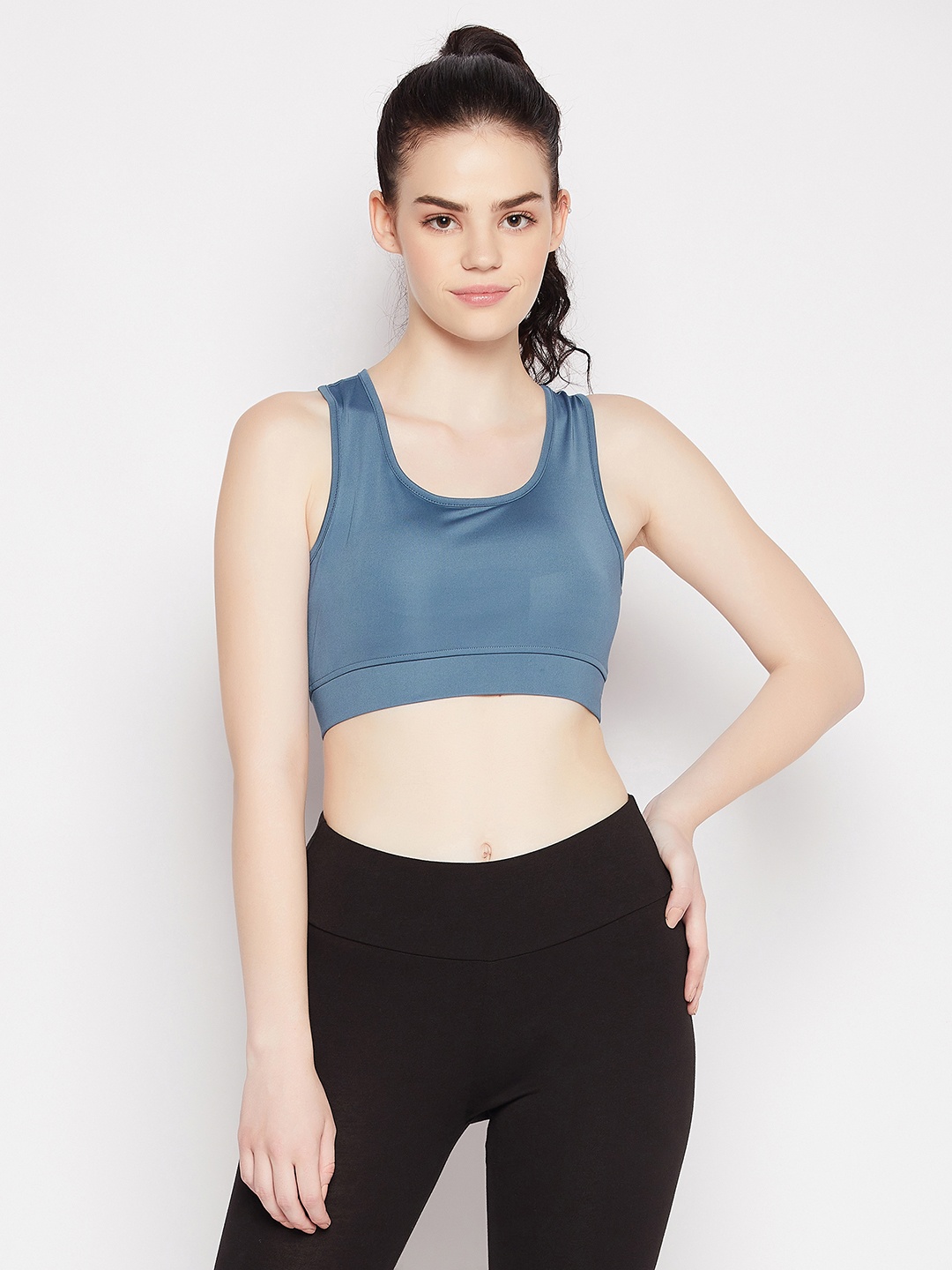 

Clovia Blue Lightly Padded Sports Bra