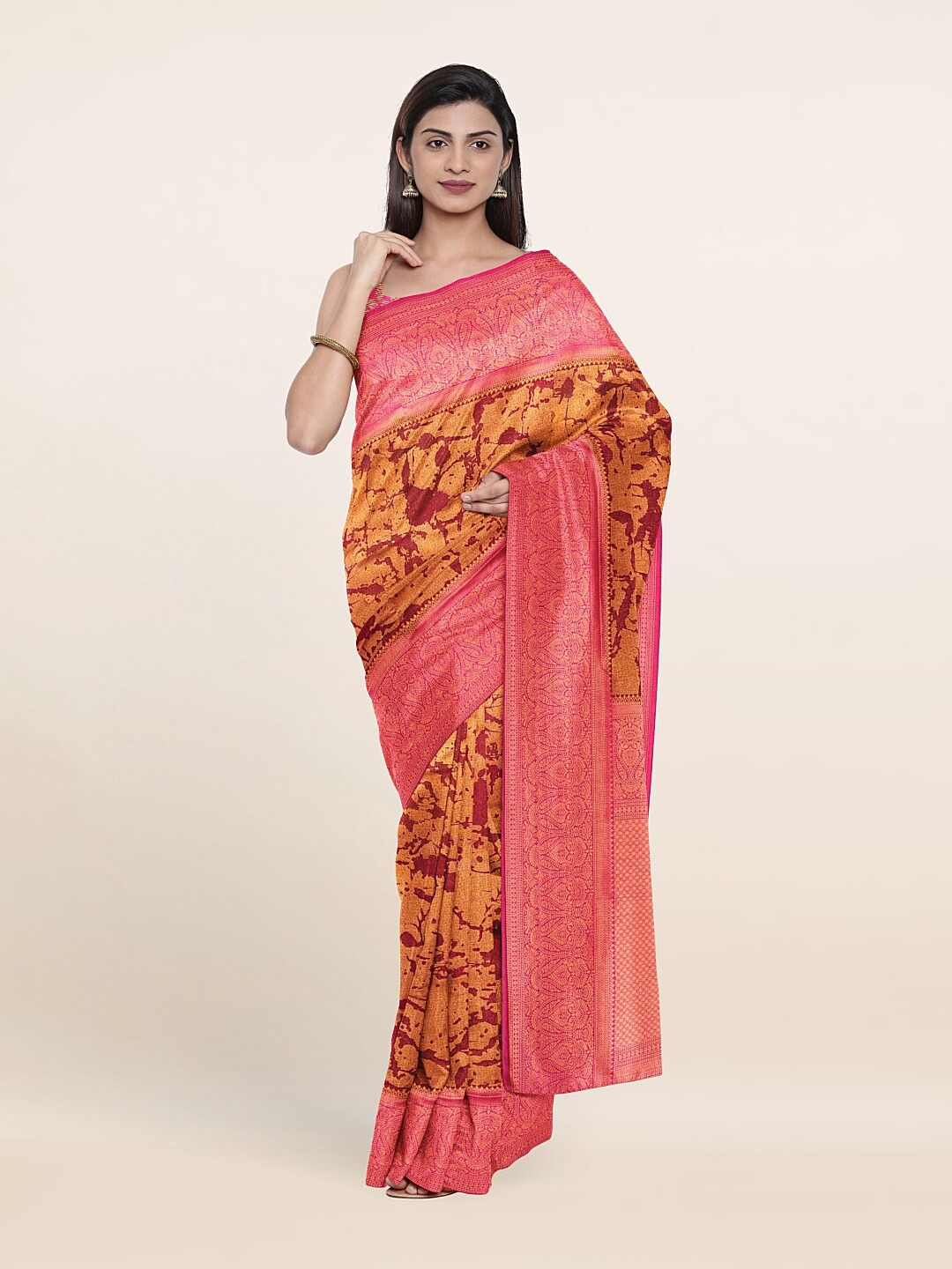 

Pothys Maroon & Purple Zari Art Silk Saree