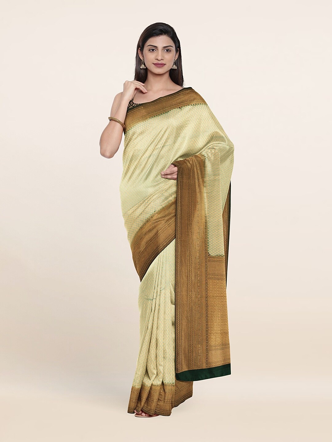 

Pothys Green & Blue Woven Design Zari Art Silk Saree