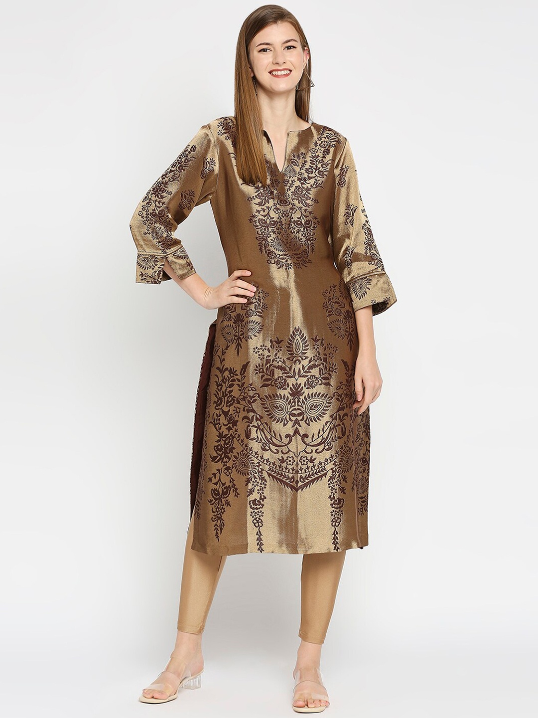 

Cloth Haus India Women Brown Cotton Kurta