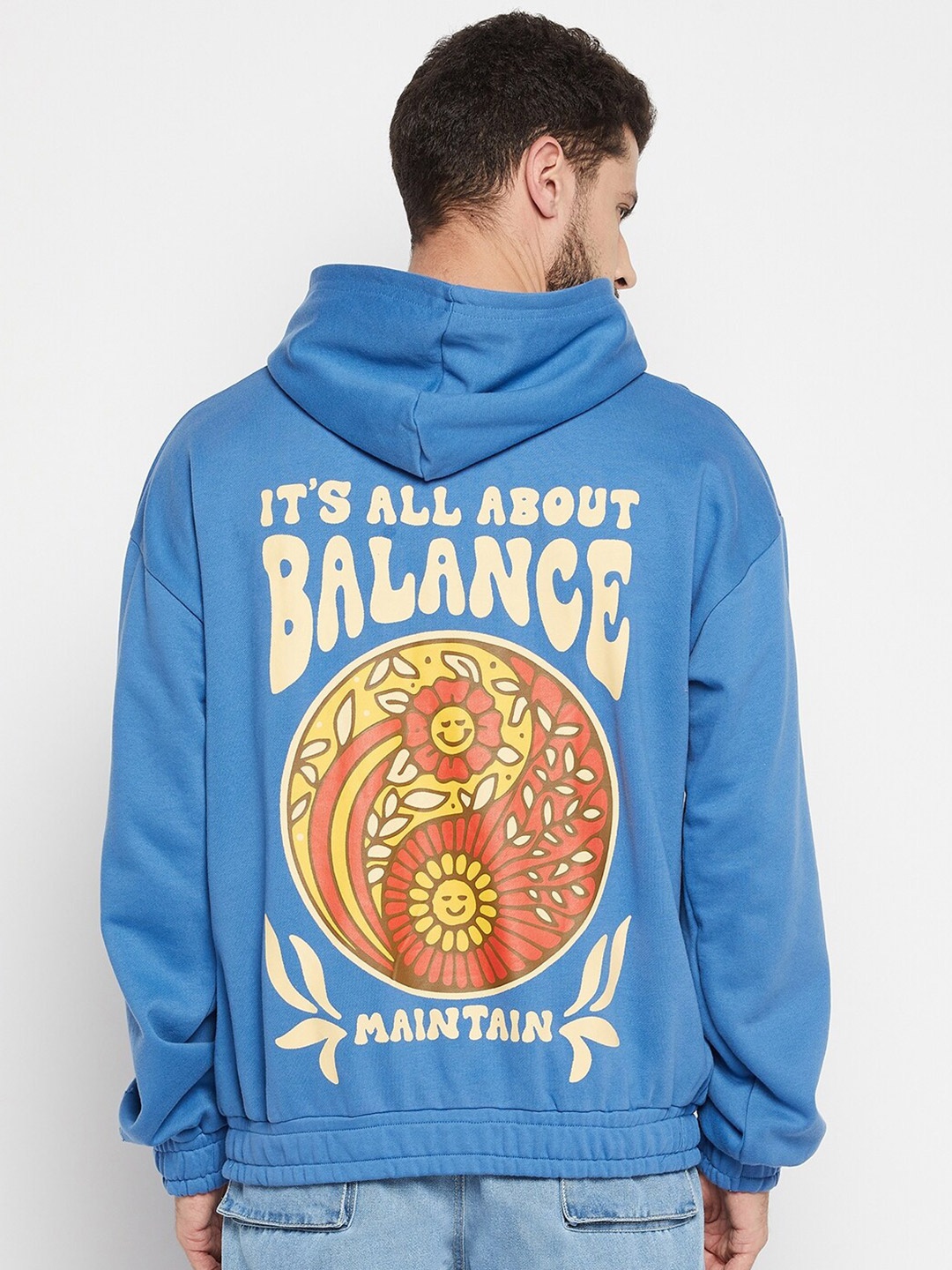 

FUGAZEE Graphic Printed Hooded Sweatshirt, Blue