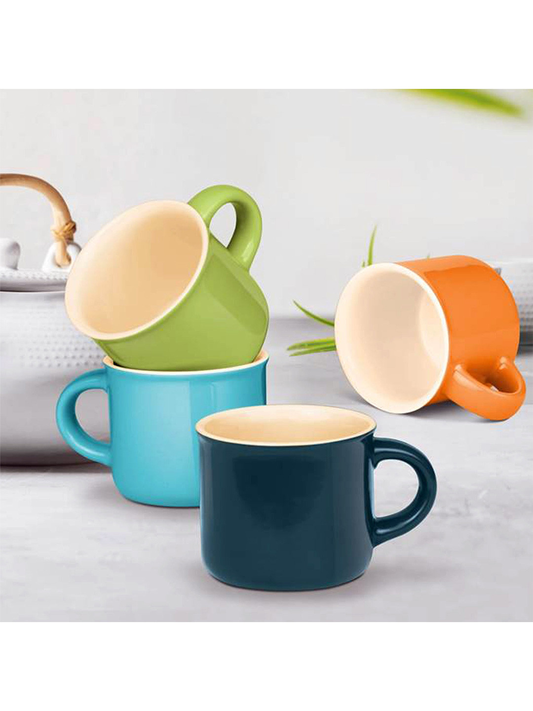 

Treo Set Of 6 Sky Blue Nano D Ceramic Mugs 95 ml Each