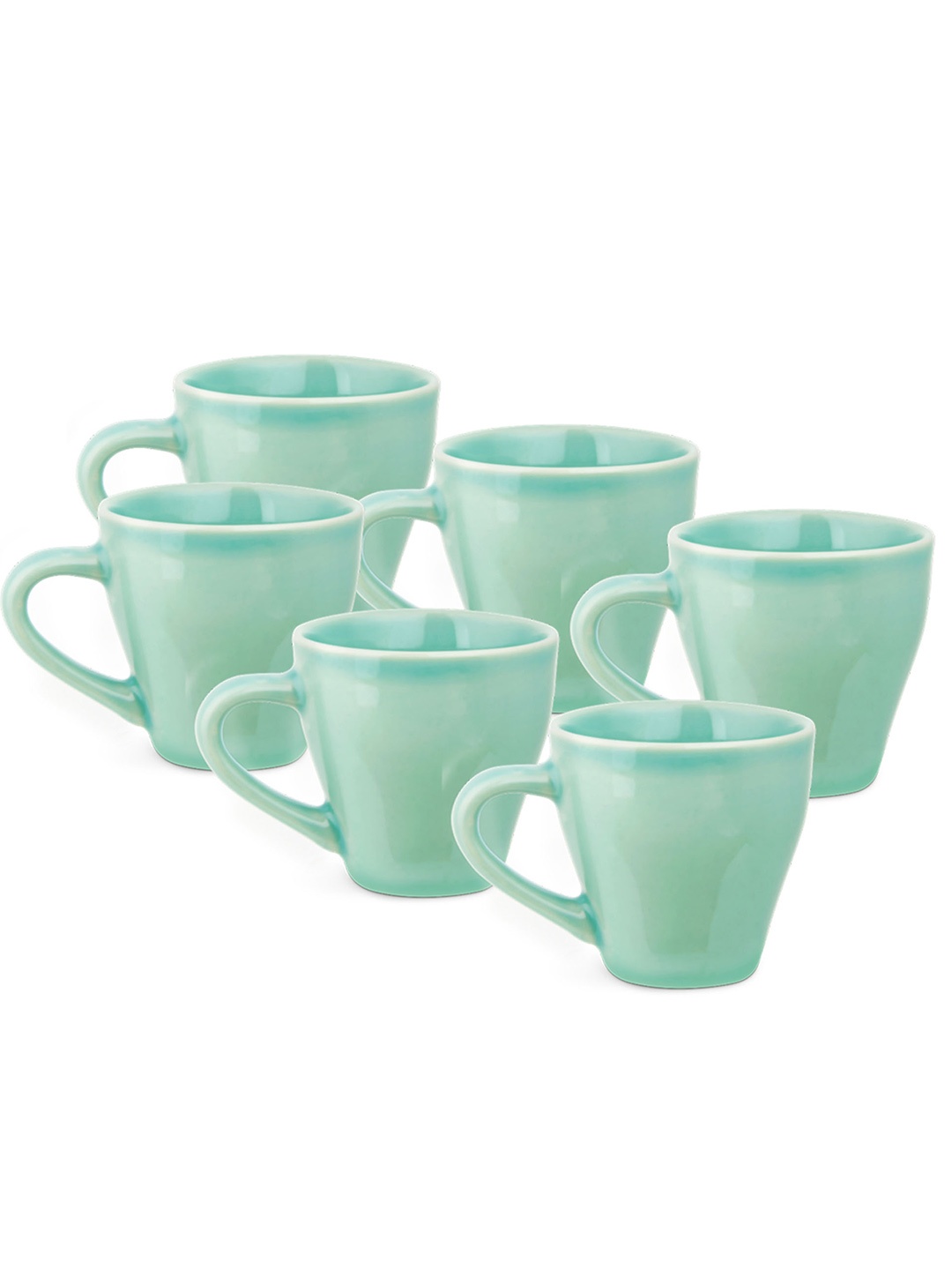 

Treo Nano Y Set Of 6 Pastel Green Ceramic Mugs 95 ml each