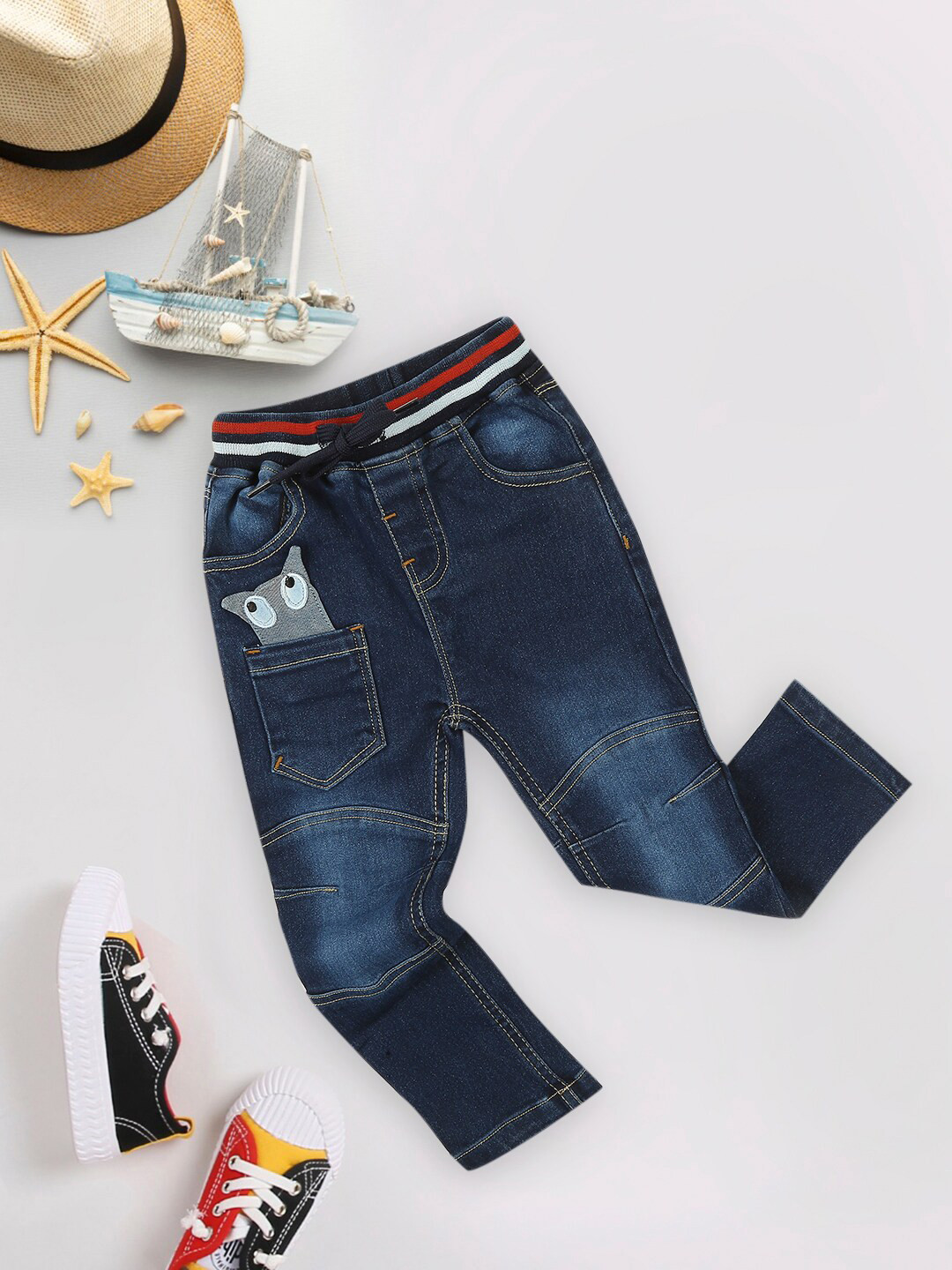 

MeeMee Boys Navy Blue Light Fade Jeans