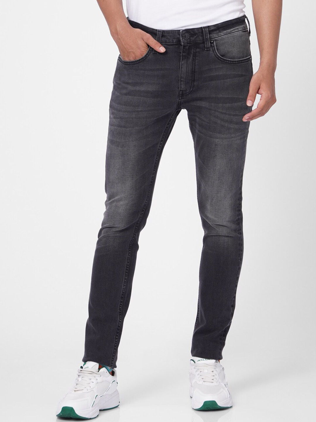 

Jack & Jones Men Grey Skinny Fit Cotton Stretchable Jeans