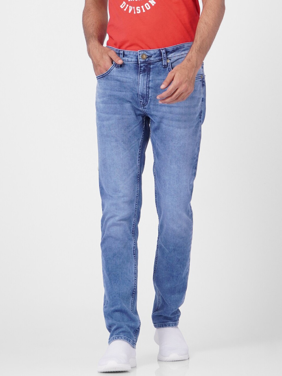 

Jack & Jones Men Ben Fit Light Fade Stretchable Casual Cotton Jeans, Blue