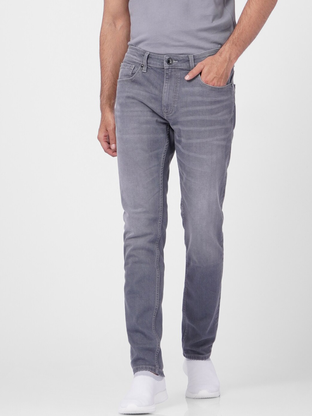 

Jack & Jones Men Grey Ben Slim Fit Stretchable Jeans