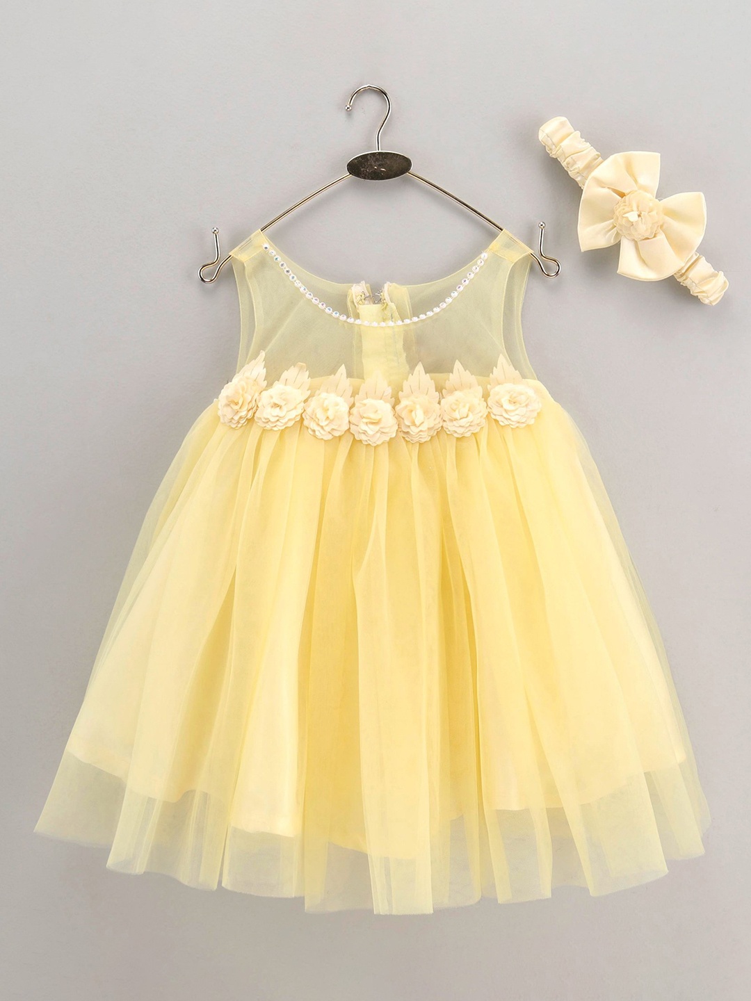 

Enfance Yellow Net Empire Dress